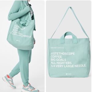 Figs A Very Large Needle Tote Bag in Seaglass